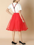 Fashion Christmas Thin Multi-layer Rainbow Puffy Skirt