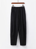 Daily Wear Leg Cuff Slit Design Stylish Loose Straight-Leg Trousers