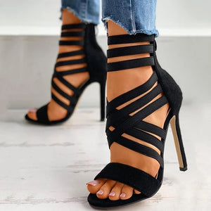 New Casual Peep-Toe Solid Color Pumps High Heels For Women