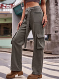 Relaxed Hip Hop Straight Leg Women's Cargo Pants