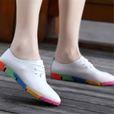 Women's Casual Cowhide Leather Soft Loafer Shoes