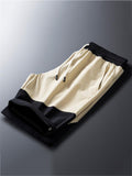 Mens Casual Patchwork Loose Sports Knee Shorts