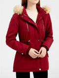 Women's Warm Fashion Winter Coat with Removable Hood