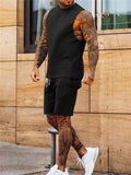 Men's Casual Vest + Knee Shorts Sports Set