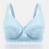 Women's Push Up Comfortable Floral Lace Bras - White