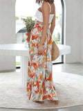 Ladies Trendy Casual Multi-colored Long Wide Leg Pants