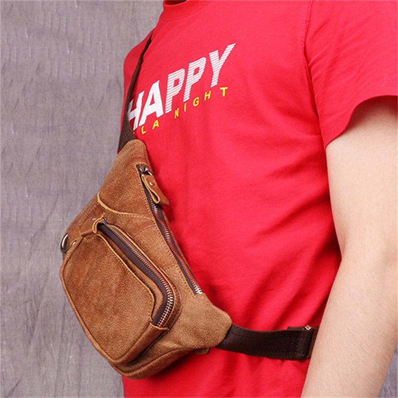 Multifunctional Leather Fanny Pack For Men