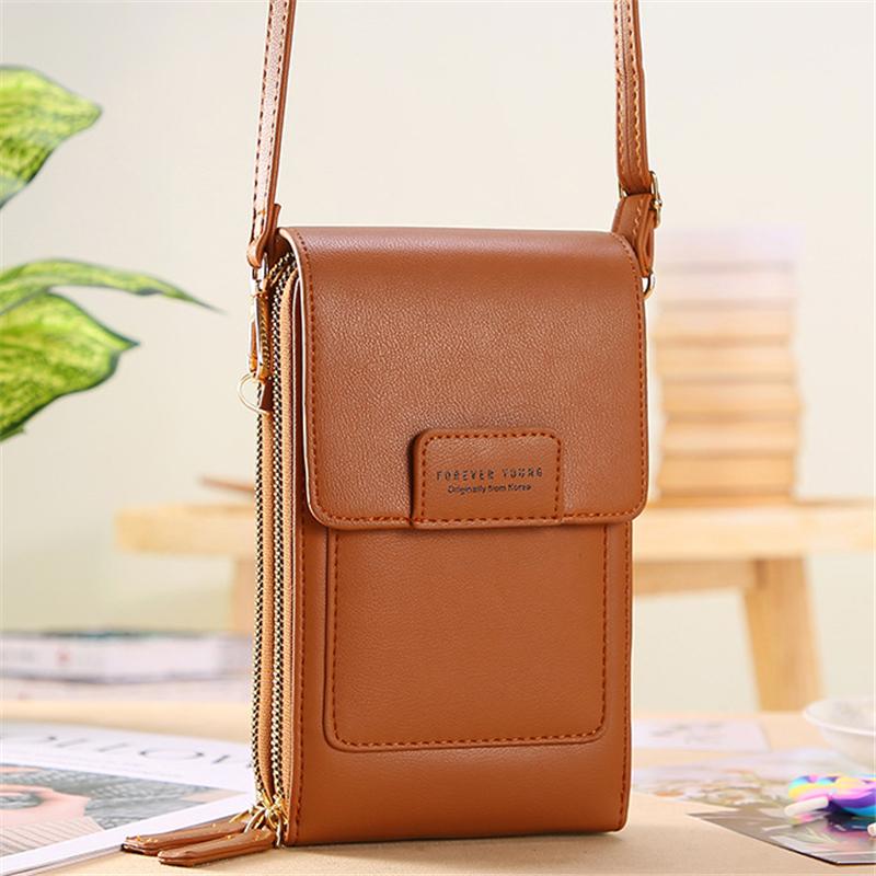 Screen Touch Multiple Compartment Card Slot Crossbody Phone Holder Mini Bag