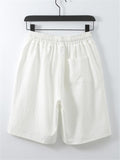 Casual Style Soft 2-Piece Outfit Pleated Detailing T-Shirt + Drawstring Waistband Shorts