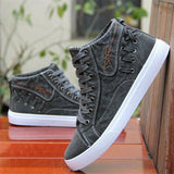 Trendy Canvas High-Top Skate Shoes