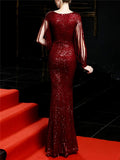 Gorgeous Sequined Mermaid Maxi Dress for Evening Party