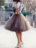 Simple Stylish Five Layers Large Swing Bridesmaid Skirt