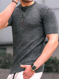 Men's Square Round Neck Slim Fit Shirts for Summer