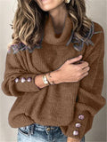 Women's Fashion Casual Solid Color Turtleneck Sweater