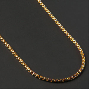 New Fashion Men's Gold Chain Only Necklaces Stainless Steel Necklaces