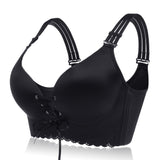 New Fashion Sexy DD Cup Wireless Front Drawstring Side Support Massage Bras