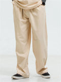 Mens Casual Loose Vertical Linen Hipster Pants