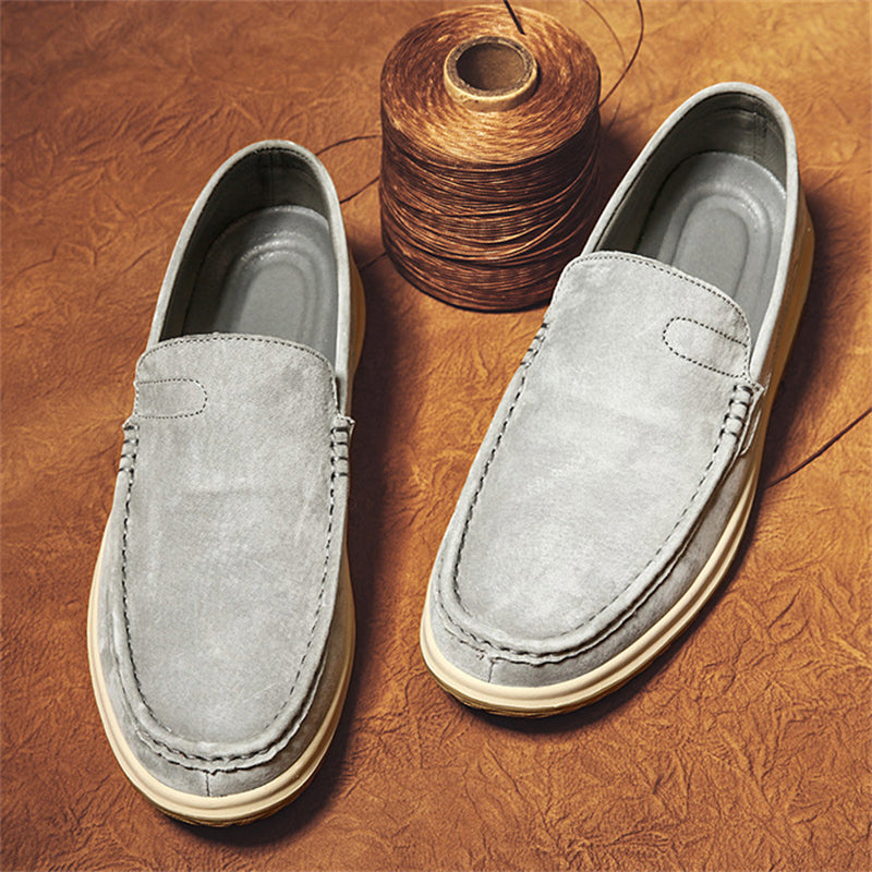 Fashion Cozy Velour Leather Slip On Shoes for Men