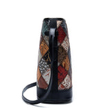 Leather Multi-Color Ethnic Style Patchwork Design Shoulder Bag Crossbody Bag