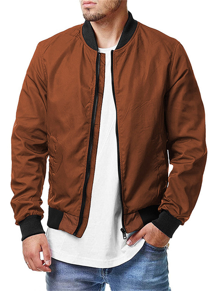 Men's Fashion Zip Up Jackets for Spring Autumn