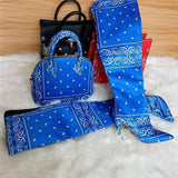 Stylish Chic Bandanna Printing Leather Tote Bags