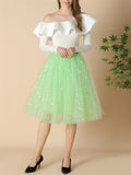 Female Sweet Cute Thin Multilayer Sparkle Dance Skirts