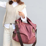 Canvas Casual Large Capacity Tote Handbag Crossbody Bag