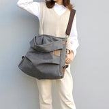 Canvas Casual Large Capacity Tote Handbag Crossbody Bag