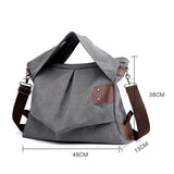 Canvas Casual Large Capacity Tote Handbag Crossbody Bag