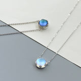 Aurora Borealis Pendant Sterling Silver Necklace