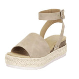 Women's Adjustable Buckle Up Platform Espadrille Sandals