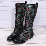 Retro Patchwork Embroidered Long Boots