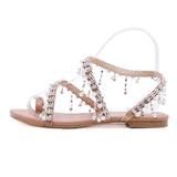 Women's Cute Pearl Beaded Sandals for Summer Beaches