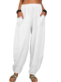 Comfy Loose Summer Cotton Linen Pants for Women