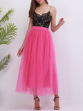 Trendy Breathable Multi-layer Solid Color Ladies Tulle Skirt