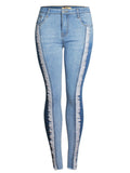 Women's Fashion Slim Fit Tassels Denim Pants