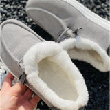 Cozy Warm Fur Lining Corduroy Non-Slip Flat Loafers