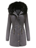 Women's Fleece Hooded Extra Warm Thicken Parka Coats