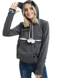 Stylish Cute Cat Paw Printed Ladies Pullover Hoodies