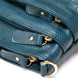 Retro Casual Leather Multi-Layer Zipper Closure Shoulder Bag Crossbody Bag For Women