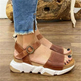 Fashion Comfort Open Toe Buckle Up Flat Sandals for Women