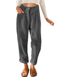 Women's High Waist Corduroy Pants