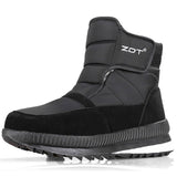 New Winter Casual Waterproof Non-slip Ankle Boots Warm Fur Snow Boots For Men