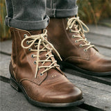 Men's Fashion Front Lace-Up Fastening Martin Boots