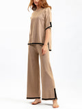 Women's Comfortable Temperament Knitted 2-piece Loungewear Sets