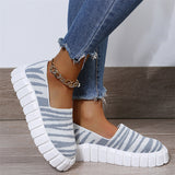Women's Lazy Breathable Mesh Striped Thick Sole Shoes