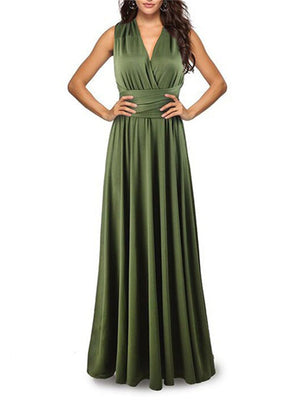 New Elegant Multiway Wrap Maxi Sleeveless Cocktail Dresses For Weddings