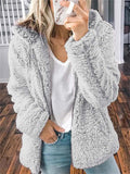 Women's Full Zip Up Cozy Plush Hooded Coat