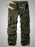 Men's Loose Straight Outdoor Multi-Pocket Cargo Pants