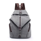 Casual Style Multi-Pocket Zipper Soft-Touch Canvas Durable Lightweight Backpack